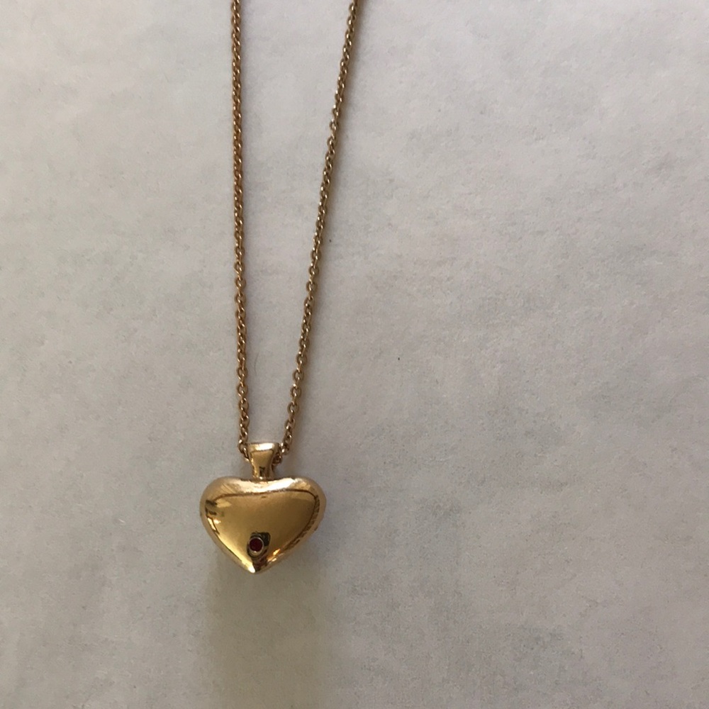 NWT Nordstrom Crystal Heart Necklace - Picture 2 of 4